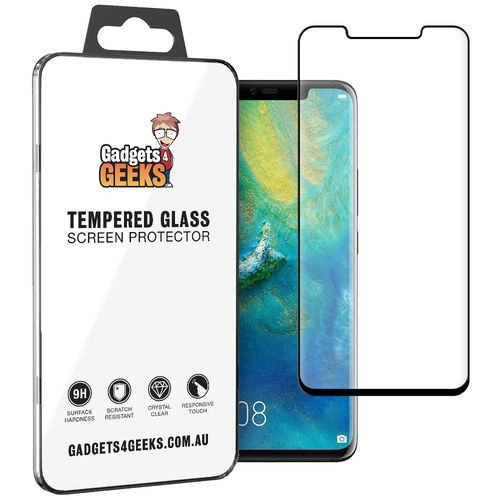 3D Curved Tempered Glass Screen Protector for Huawei Mate 20 Pro - Black